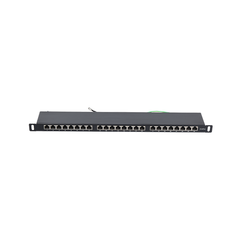 SMT-2020K24C6-FTP 0.5U24 puerto CAT6 panel de conexión blindado de 90 grados