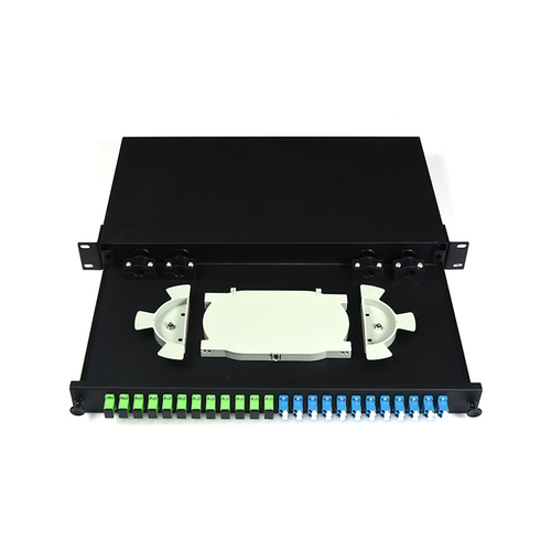 SMT-2213-24P-1U Tipo deslizante Panel de conexión de fibra óptica de 24 puertos de montaje en bastidor SMT-2213-24P-1U Tipo deslizante Panel de conexión de fibra óptica de 24 puertos de montaje en bastidor