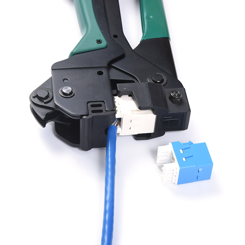 SMT-1069D8C6A Conector trapezoidal CAT6A de 180 grados IDC dual