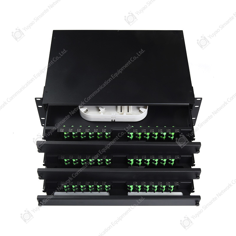 SMT-2206-72P-3U Tipo deslizante SC-LC Panel de conexión de fibra óptica de montaje en bastidor 3U