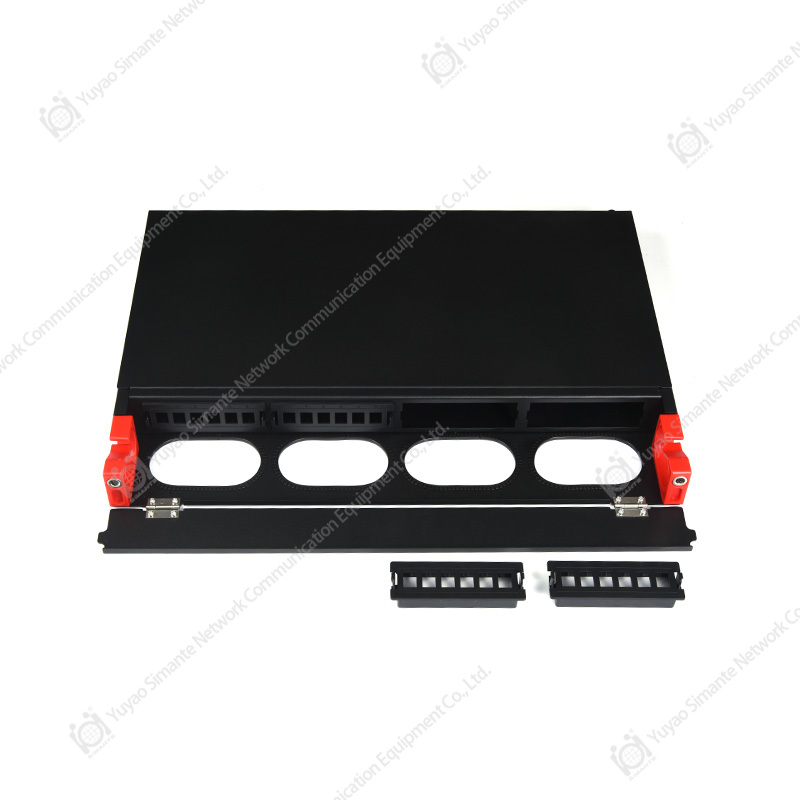 SMT-2207-24P-1U Panel de conexión de fibra óptica para montaje en bastidor SC y LC
