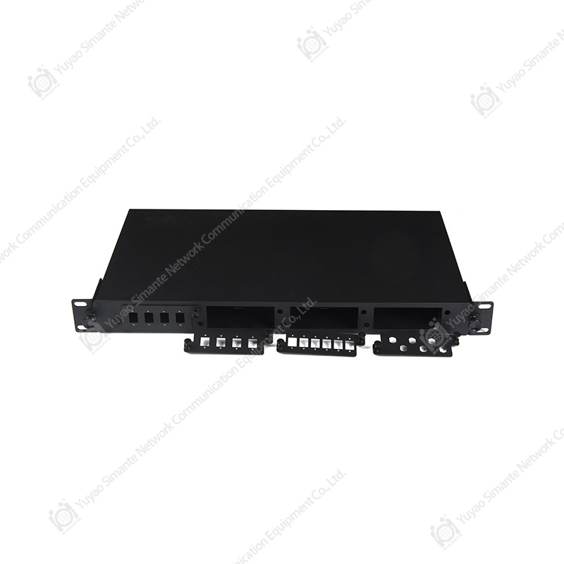 SMT-2209-24P-1U tipo deslizante caja de terminales de panel de conexión de fibra óptica de montaje en bastidor