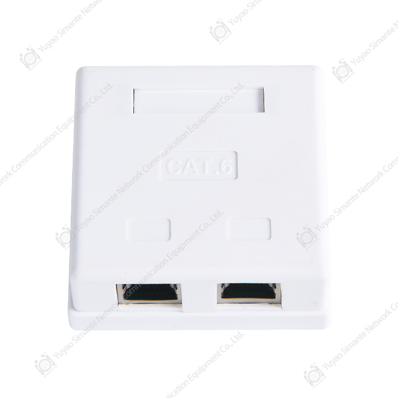 SMT-4402-2PC6-FTP CAT6 blindado caja de superficie de 90 grados