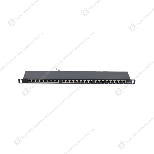 SMT-2020K24C6-FTP 0.5U24 puerto CAT6 panel de conexión blindado de 90 grados SMT-2020K24C6-FTP 0.5U24 puerto CAT6 panel de conexión blindado de 90 grados