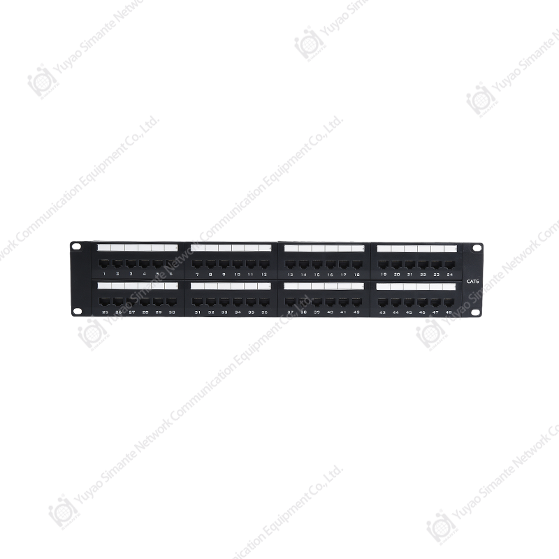 SMT-2032D48C6-B 2U48 puerto 180 grados CAT6 UTP patch panel