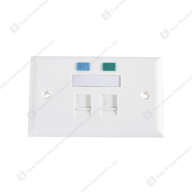 SMT-4324-120-2P Placa frontal americana de 2 puertos con obturador SMT-4324-120-2P Placa frontal americana de 2 puertos con obturador